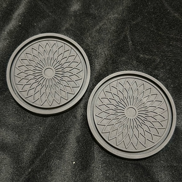 Black Dahlia Car Coasters - Picture 1 of 2